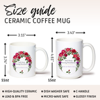 Soft Heart Strong Boundaries Mug, Rose and Thistle Self Care Gift for Her, 11 oz 15 oz
