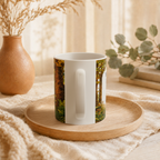 The Trees Do Not Hurry Mug, Left Handle, Forest Woodland Nature Lover Gift, 11 oz 15 oz