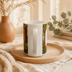 The Trees Do Not Hurry Mug, Left Handle, Forest Woodland Nature Lover Gift, 11 oz 15 oz