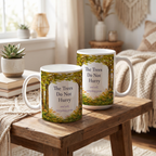 The Trees Do Not Hurry Mug, Left Handle, Forest Woodland Nature Lover Gift, 11 oz 15 oz