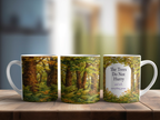 The Trees Do Not Hurry Mug, Right Handle, Forest Woodland Nature Lover Gift, 11 oz 15 oz