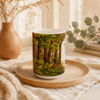 The Trees Do Not Hurry Mug, Right Handle, Forest Woodland Nature Lover Gift, 11 oz 15 oz