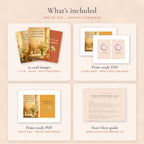 Digital download contents: 4x6 card images, print-ready PDFs and printing guide
