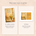Two ways to print the affirmation cards: photo counter or home printer